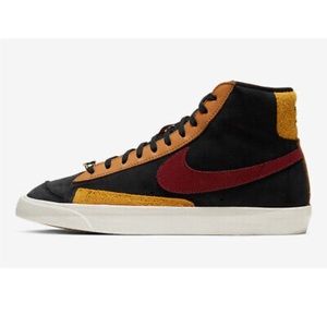 Nike Blazer Mid 77 Black Team University Red Gold